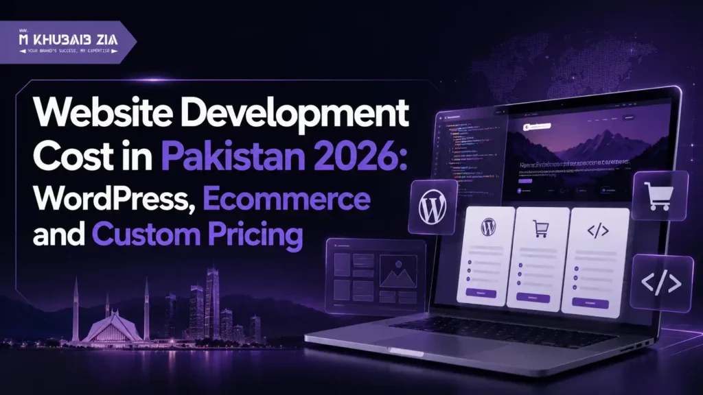 Website development cost comparison for WordPress, ecommerce and custom projects in Pakistan