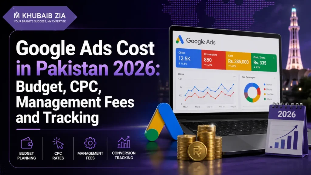 Google Ads cost in Pakistan budget components for 2026