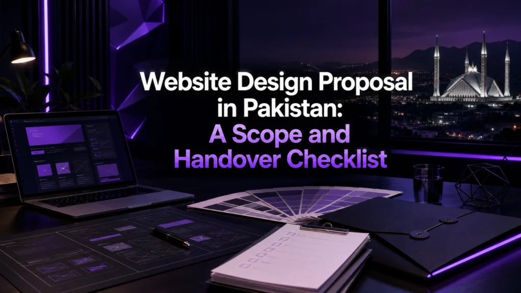 Website design proposal in Pakistan scope and handover checklist