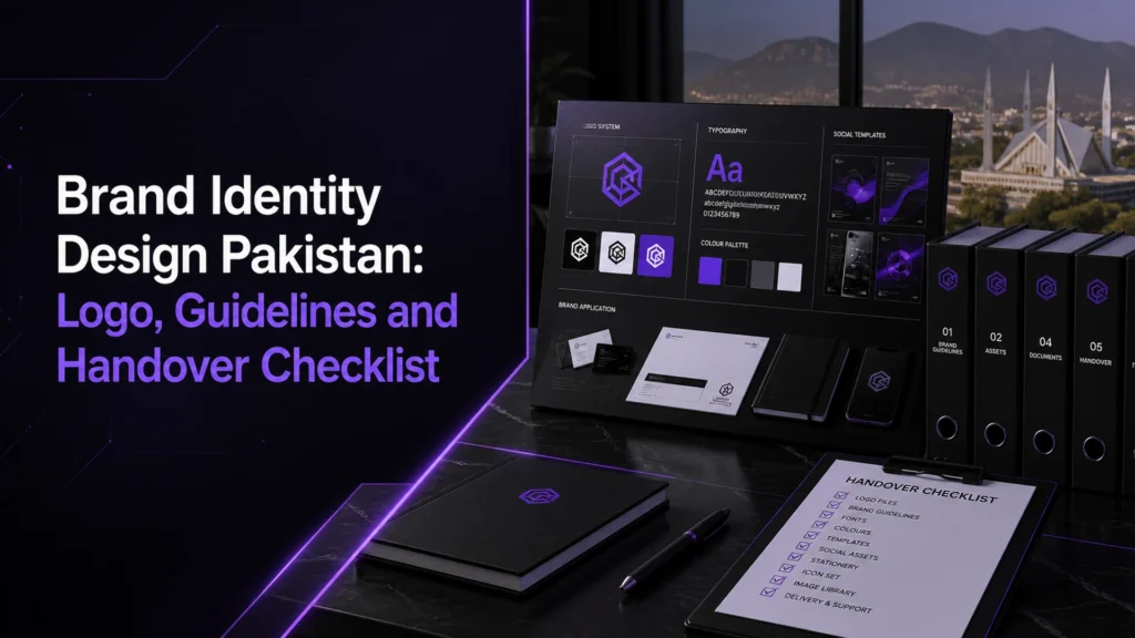 Brand identity design Pakistan logo guidelines and professional file handover checklist