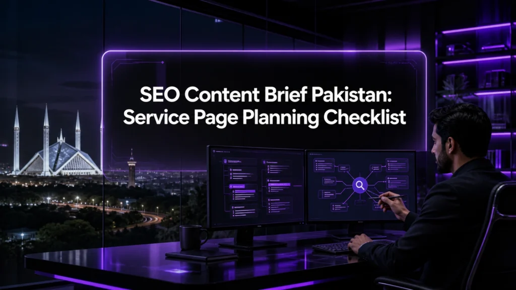 SEO content brief Pakistan service page planning checklist