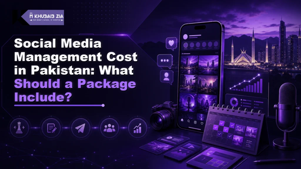 Social media management cost in Pakistan package planning across Facebook Instagram LinkedIn and TikTok