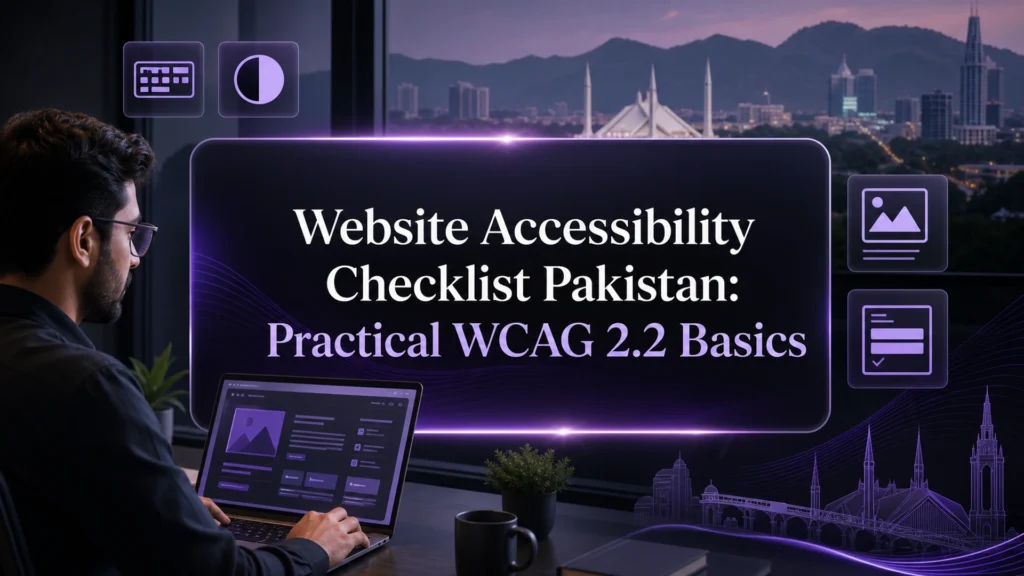 Website accessibility checklist Pakistan practical WCAG 2.2 basics