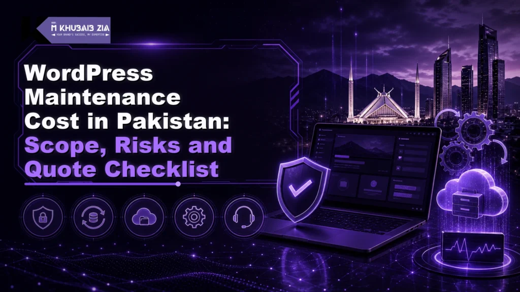 WordPress maintenance cost in Pakistan checklist with backups updates security and support