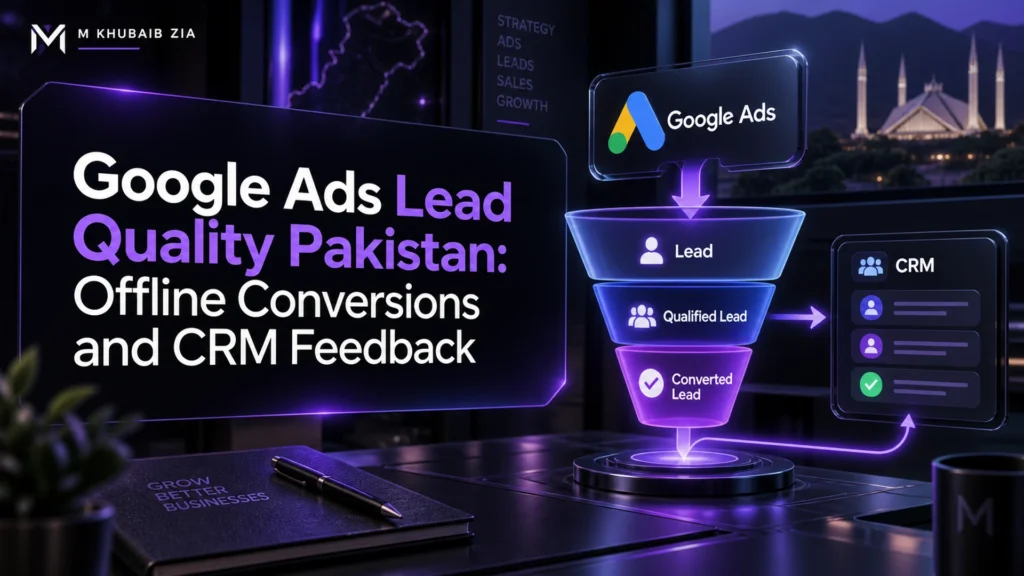 Google Ads lead quality Pakistan dashboard showing qualified and converted lead stages